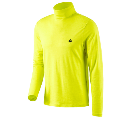 Primary image Turtle neck shirt Merino e.s.trail acid yellow/black