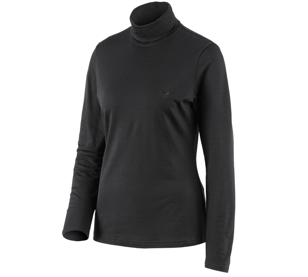 Primary image Turtle neck shirt Merino e.s.trail, ladies' black