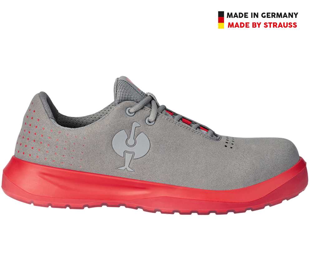 Primary image S1P Safety shoes e.s. Banco low pearlgrey/solarred