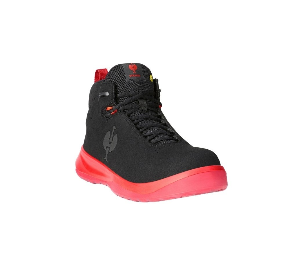 Secondary image S1P Safety shoes e.s. Banco mid black/solarred
