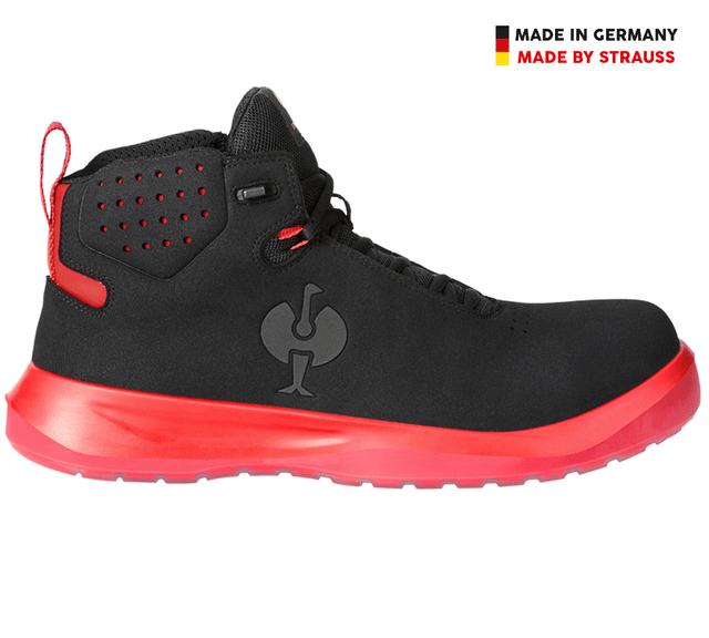 Primary image S1P Safety shoes e.s. Banco mid black/solarred