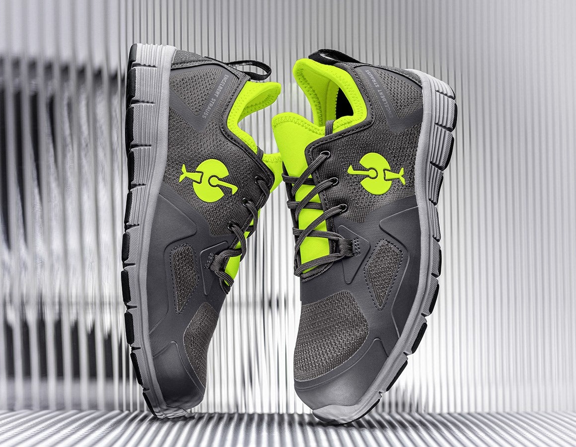 Main action image S1 Safety shoes e.s. Manda low anthracite/high-vis yellow