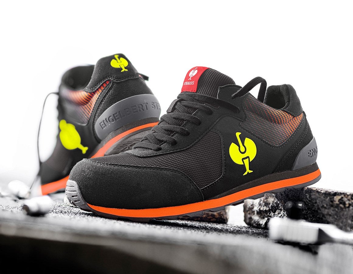 Main action image S1 Safety shoes e.s. Sirius II black/high-vis yellow/red