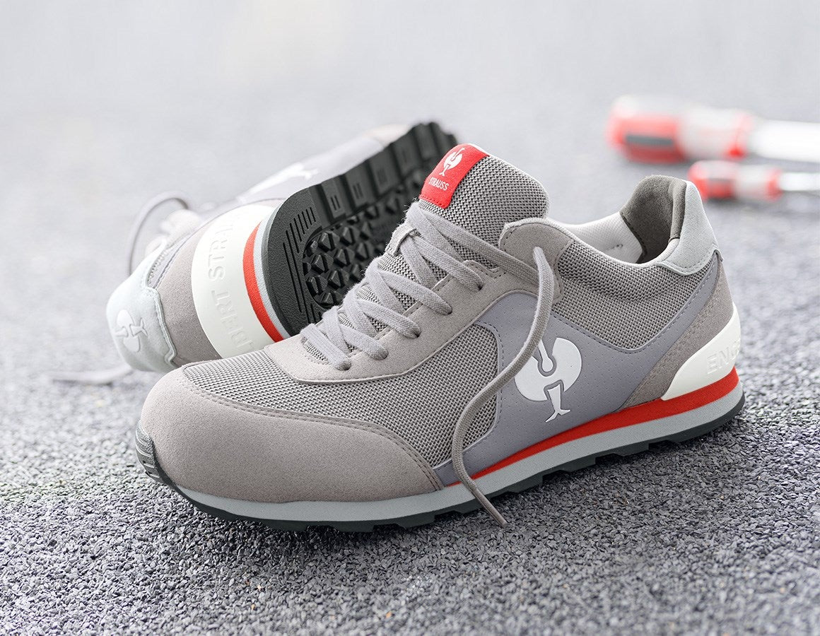 Main action image S1 Safety shoes e.s. Sirius II lightgrey/white/red