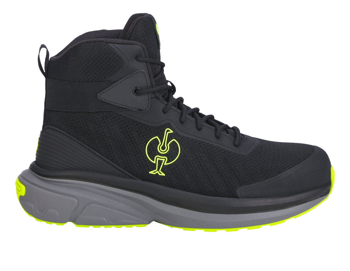 Primary image S1 Safety boots Strauss.1003 mid black/high-vis yellow