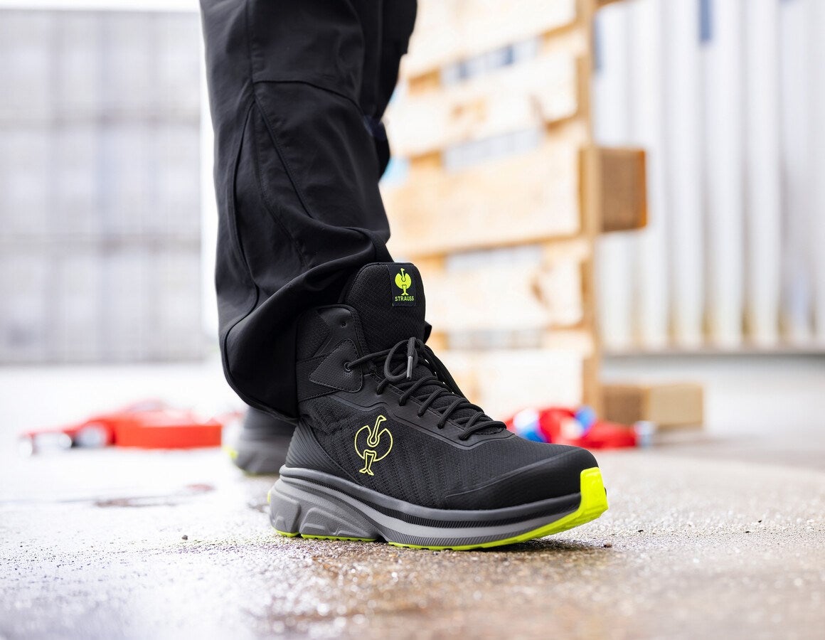 Additional image 2 S1 Safety boots Strauss.1003 mid black/high-vis yellow