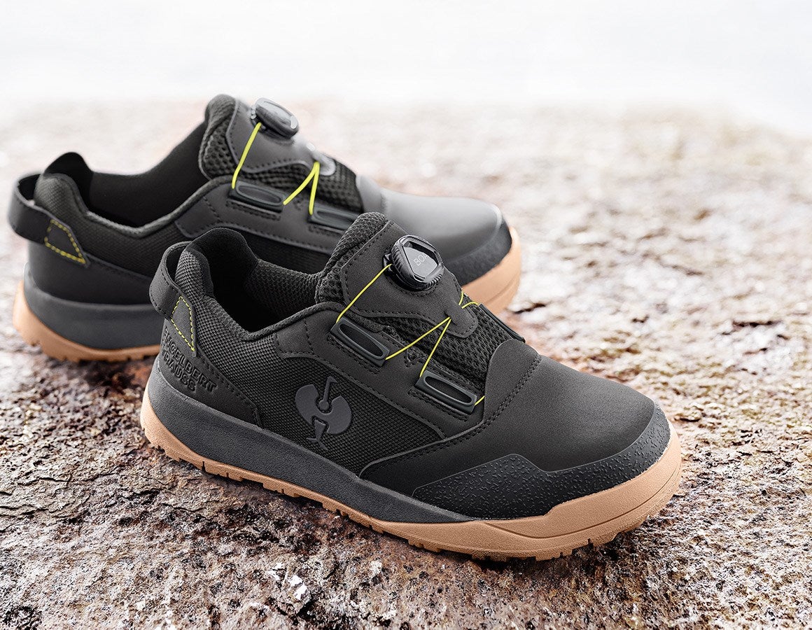 Main action image S1 Safety shoes e.s. Nakuru low black/acid yellow