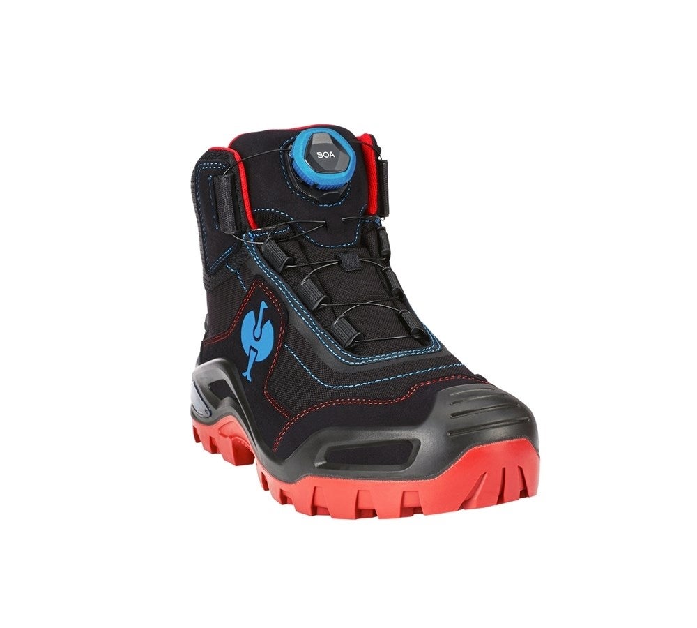 Secondary image S3 Safety boots e.s. Kastra II mid black/fiery red/gentianblue