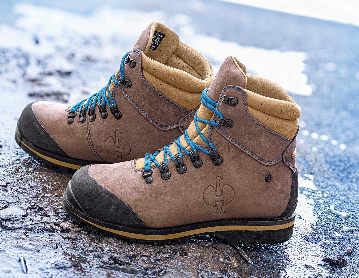 Main action image S7L Safety boots e.s. Alrakis II mid bark/walnut/atoll