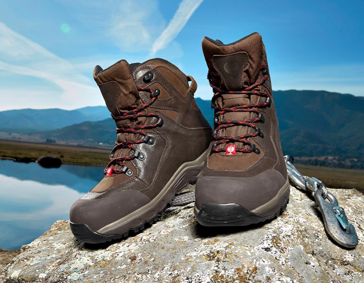 Main action image S7S Safety boots e.s. Siom-x12 mid chestnut/hazelnut