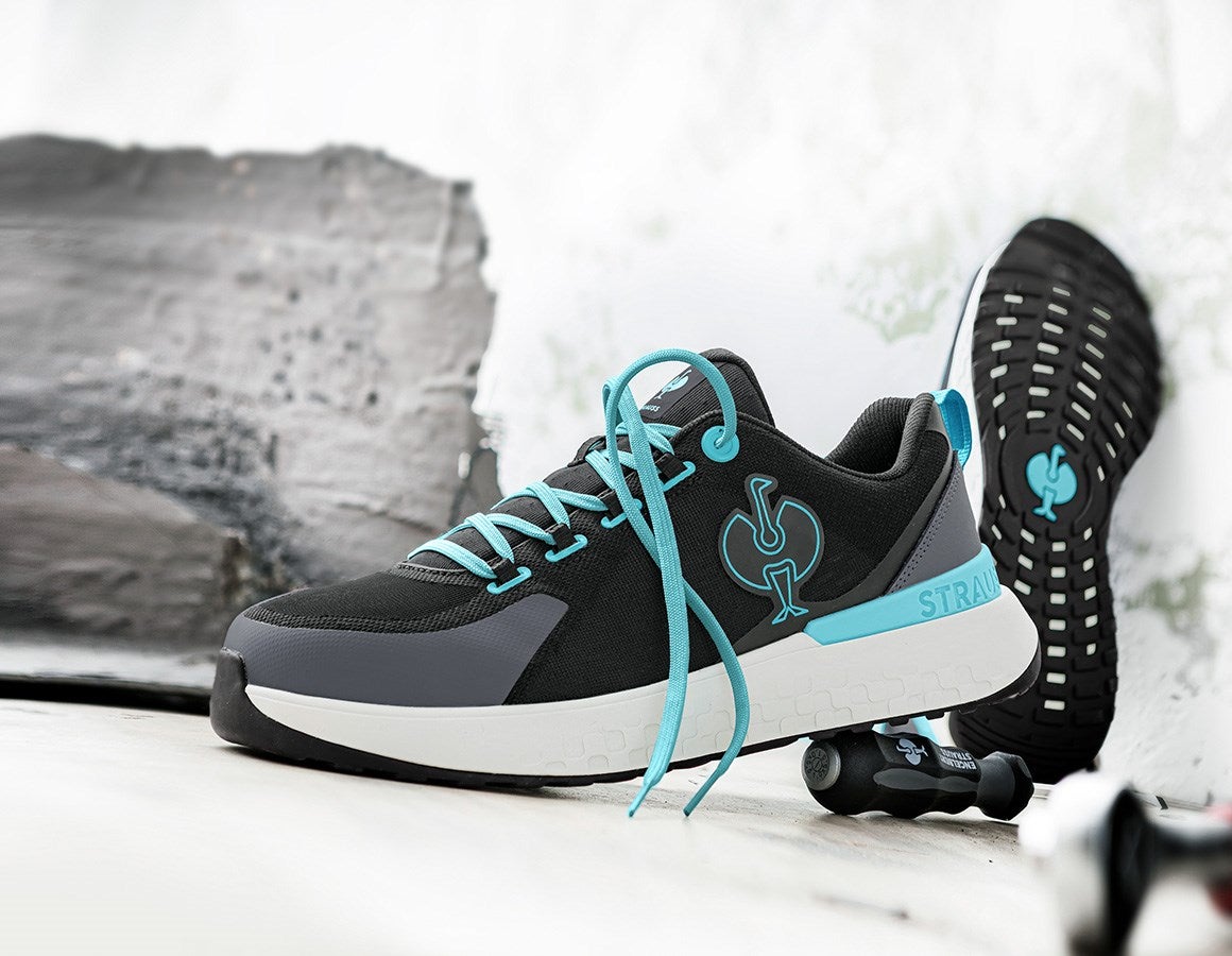 Main action image SB Safety shoes e.s. Comoe low black/lapisturquoise