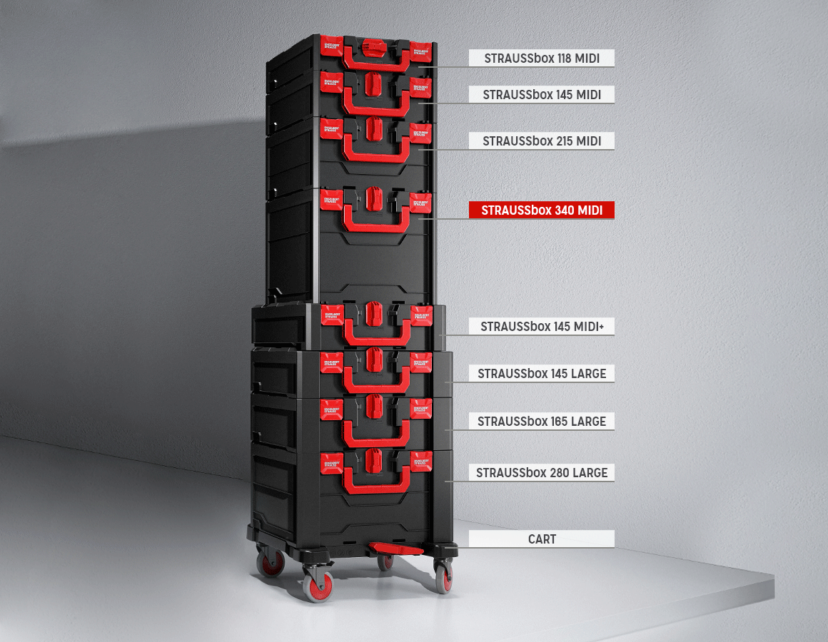 Additional image 1 STRAUSSbox 340 midi black/red