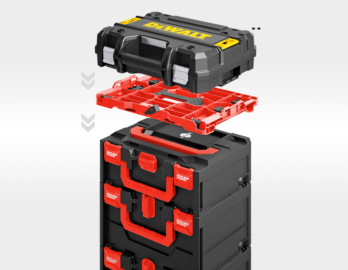 Additional image 1 STRAUSSbox hybrid adapter plate red/black