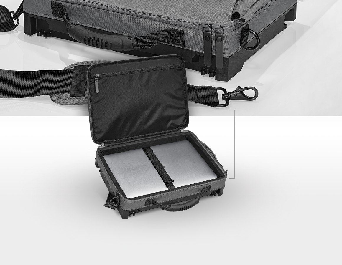 Additional image 1 STRAUSSbox laptop bag basaltgrey/acid yellow