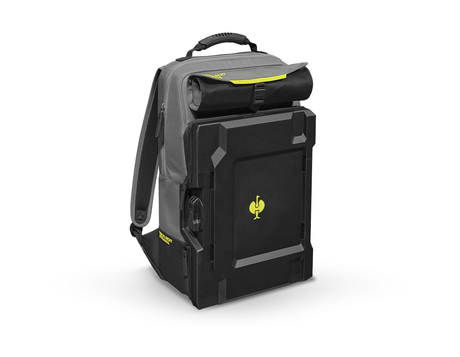 Primary image STRAUSSbox backpack basaltgrey/acid yellow