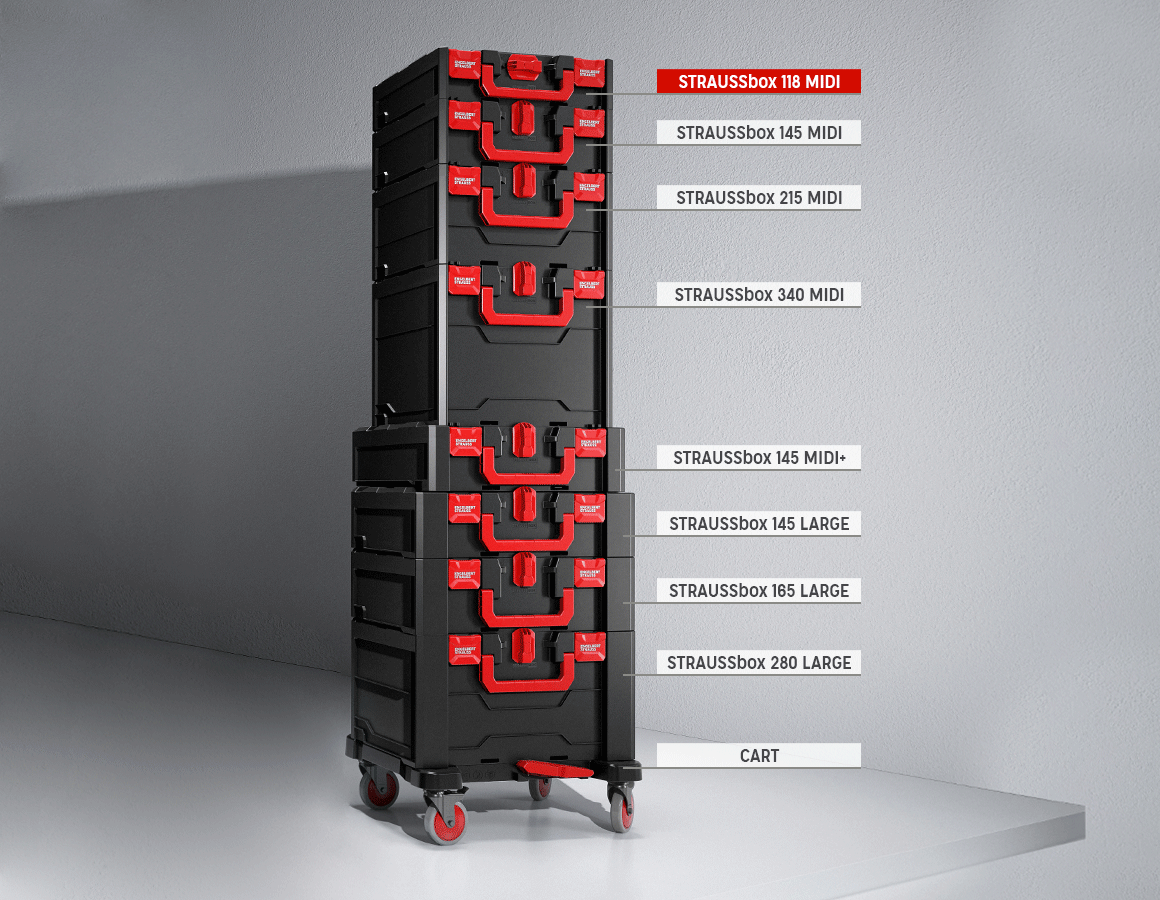 Additional image 1 STRAUSSbox tool set 118 Allround classic Midi