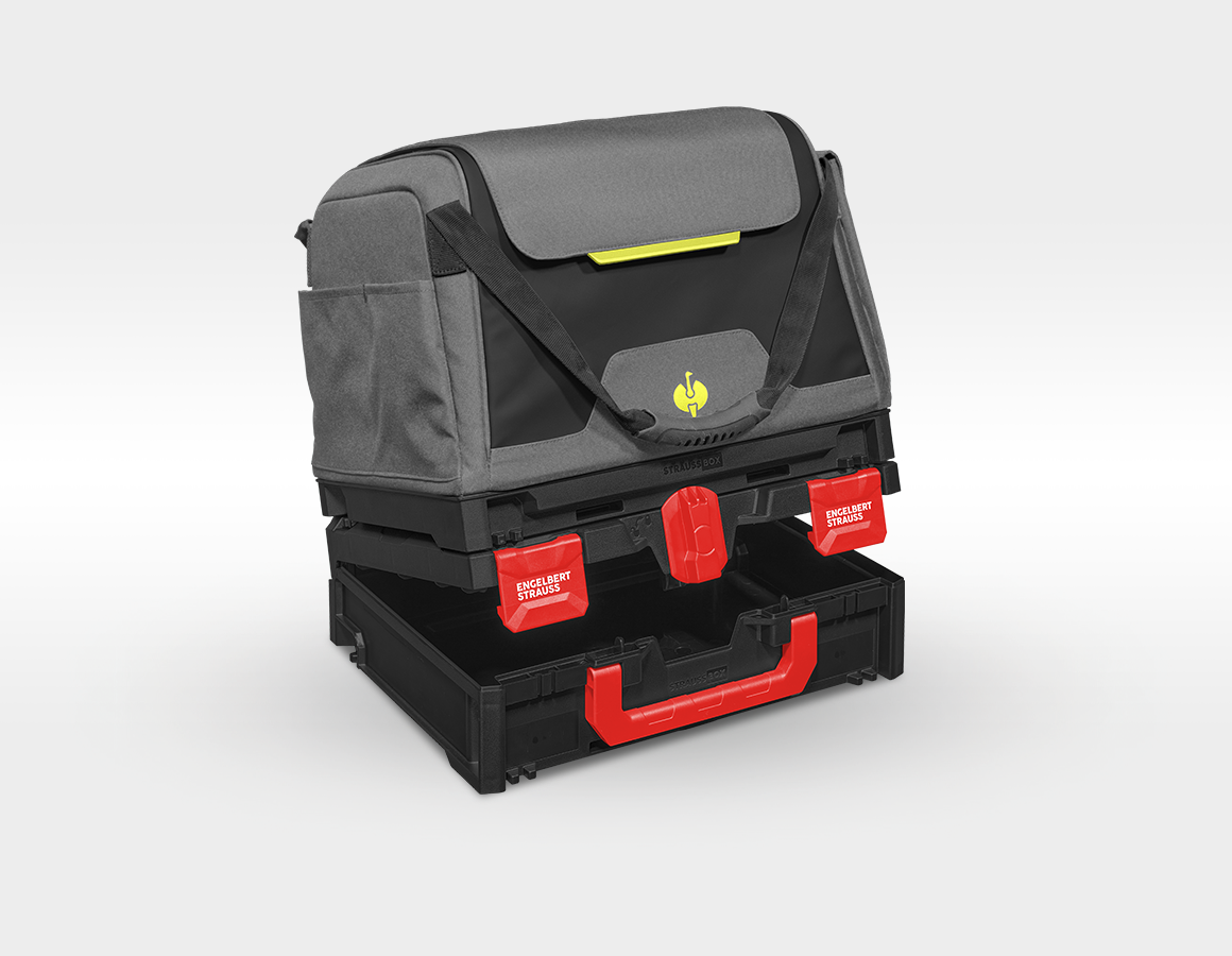 Additional image 2 STRAUSSbox tool bag, closed basaltgrey/acid yellow