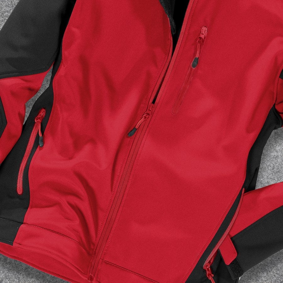 Detailed image Softshell Jacket dryplexx® softlight red/black