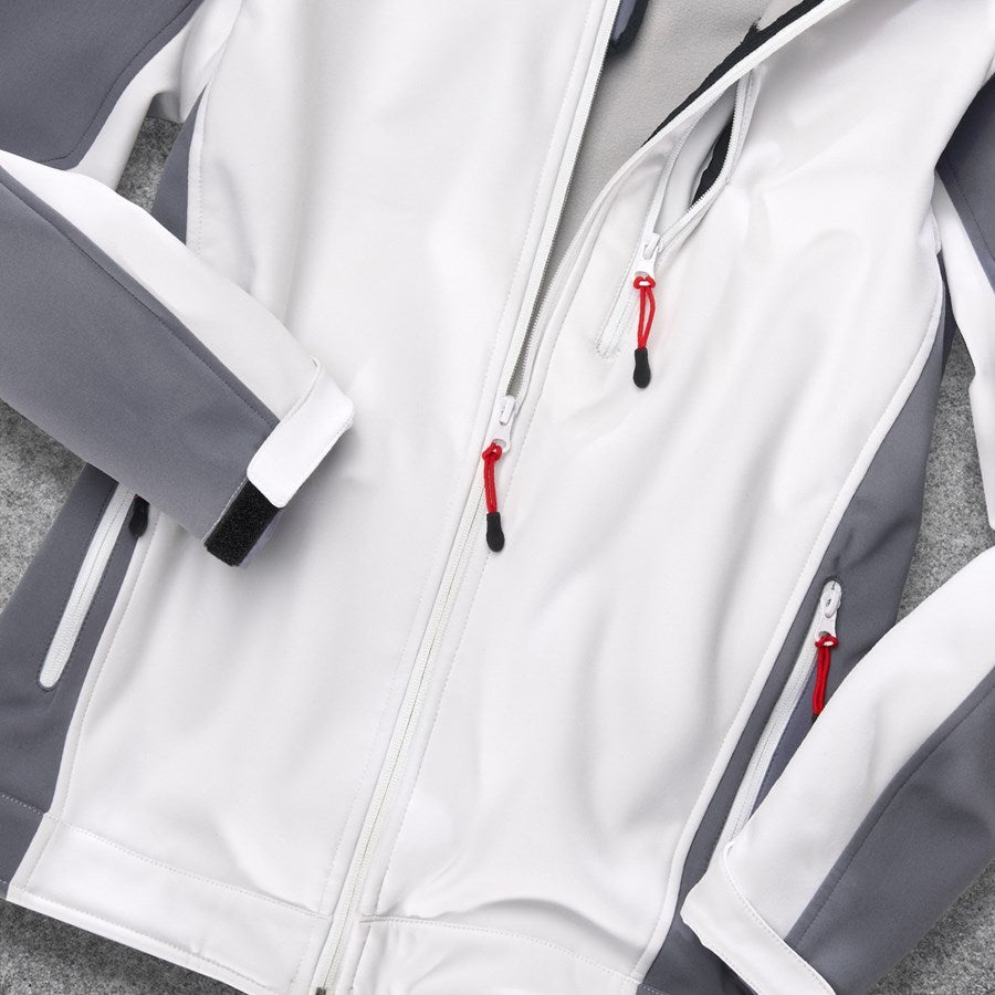 Detailed image Softshell Jacket dryplexx® softlight white/grey