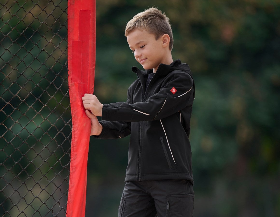 Main action image Softshell jacket e.s.vision, children’s black