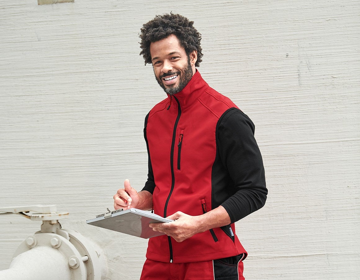 Additional image 1 Softshell bodywarmer dryplexx® softlight red/black