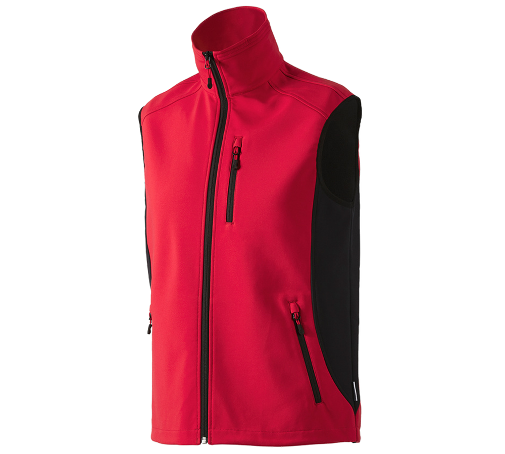 Primary image Softshell bodywarmer dryplexx® softlight red/black
