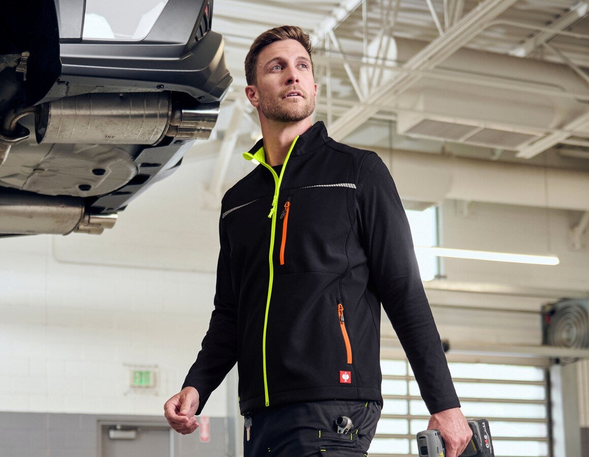 Additional image 2 Softshell bodywarmer e.s.motion 2020 black/high-vis yellow/high-vis orange