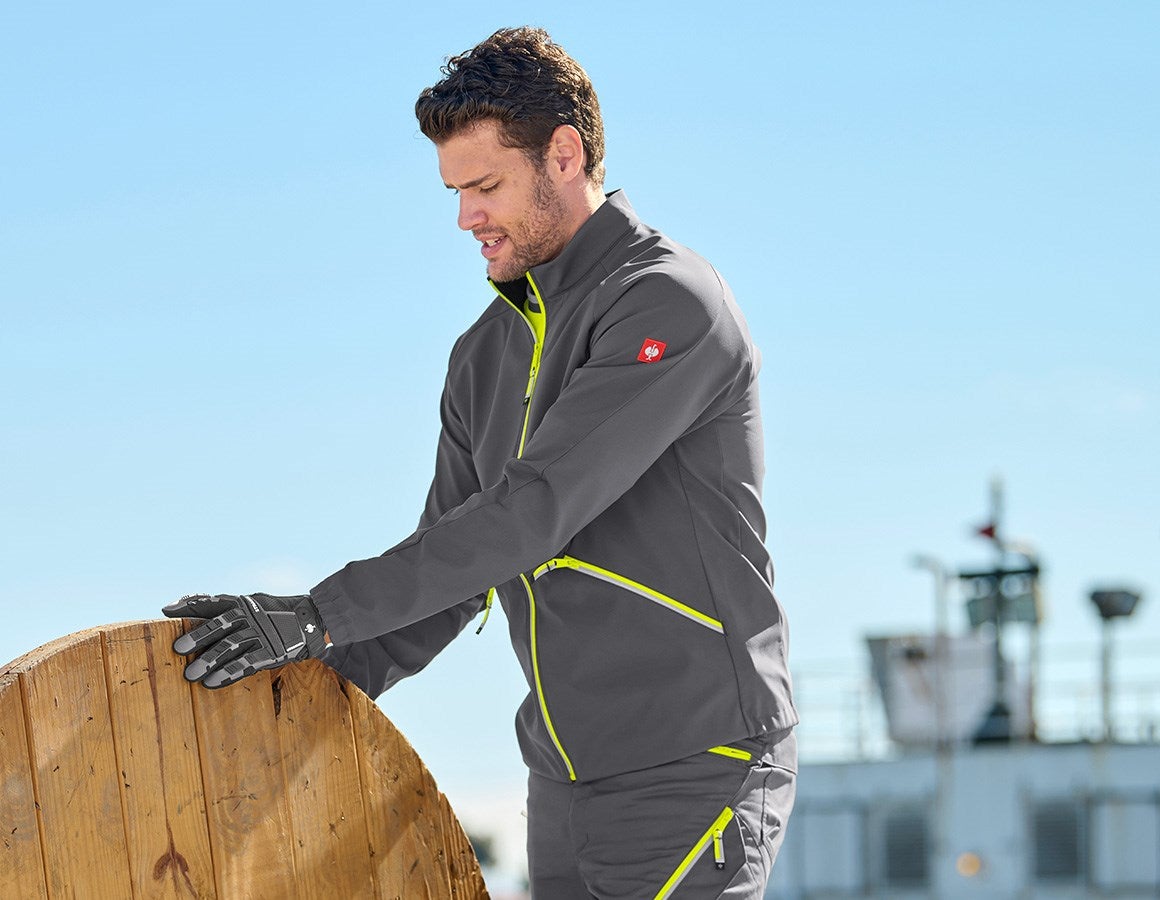 Additional image 1 Softshell jacket e.s.ambition anthracite/high-vis yellow
