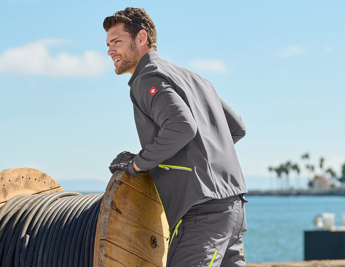 Additional image 2 Softshell jacket e.s.ambition anthracite/high-vis yellow