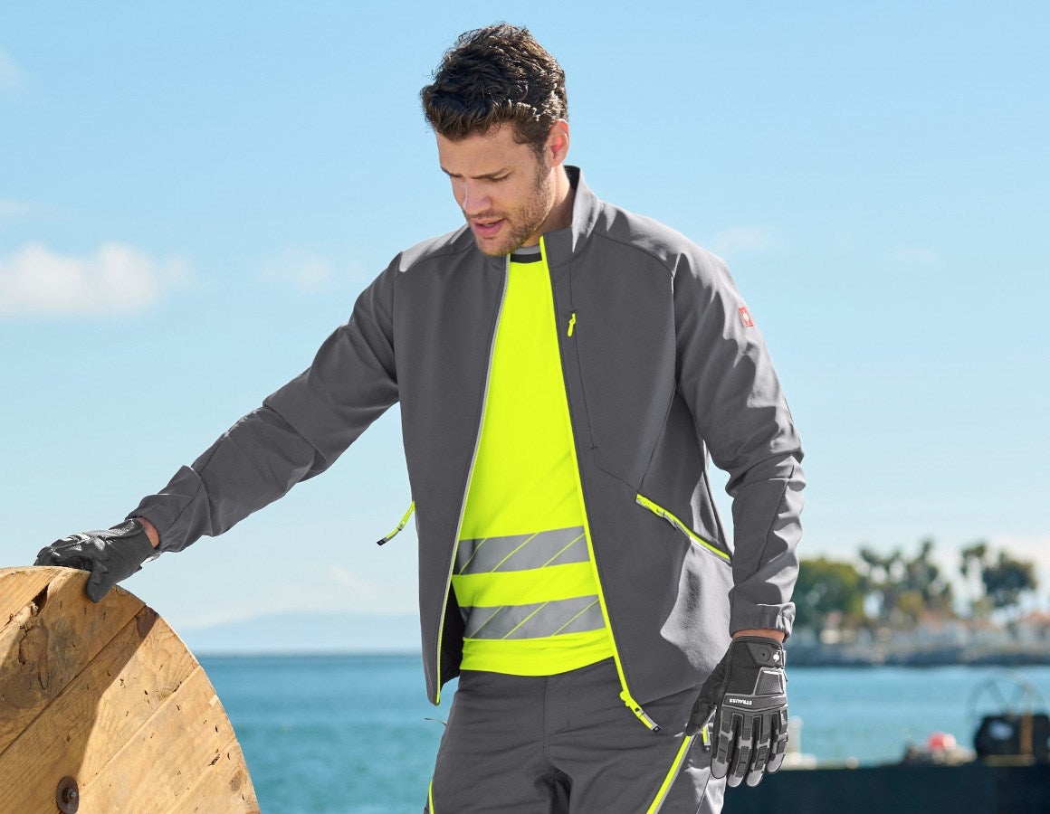 Additional image 3 Softshell jacket e.s.ambition anthracite/high-vis yellow