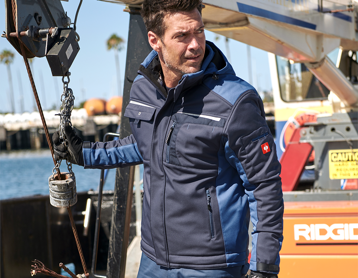 Main action image Softshell jacket e.s.motion pacific/cobalt