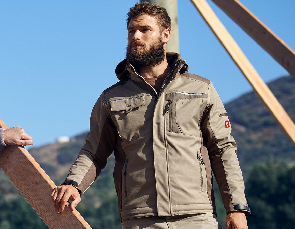 Main action image Softshell jacket e.s.motion clay/peat