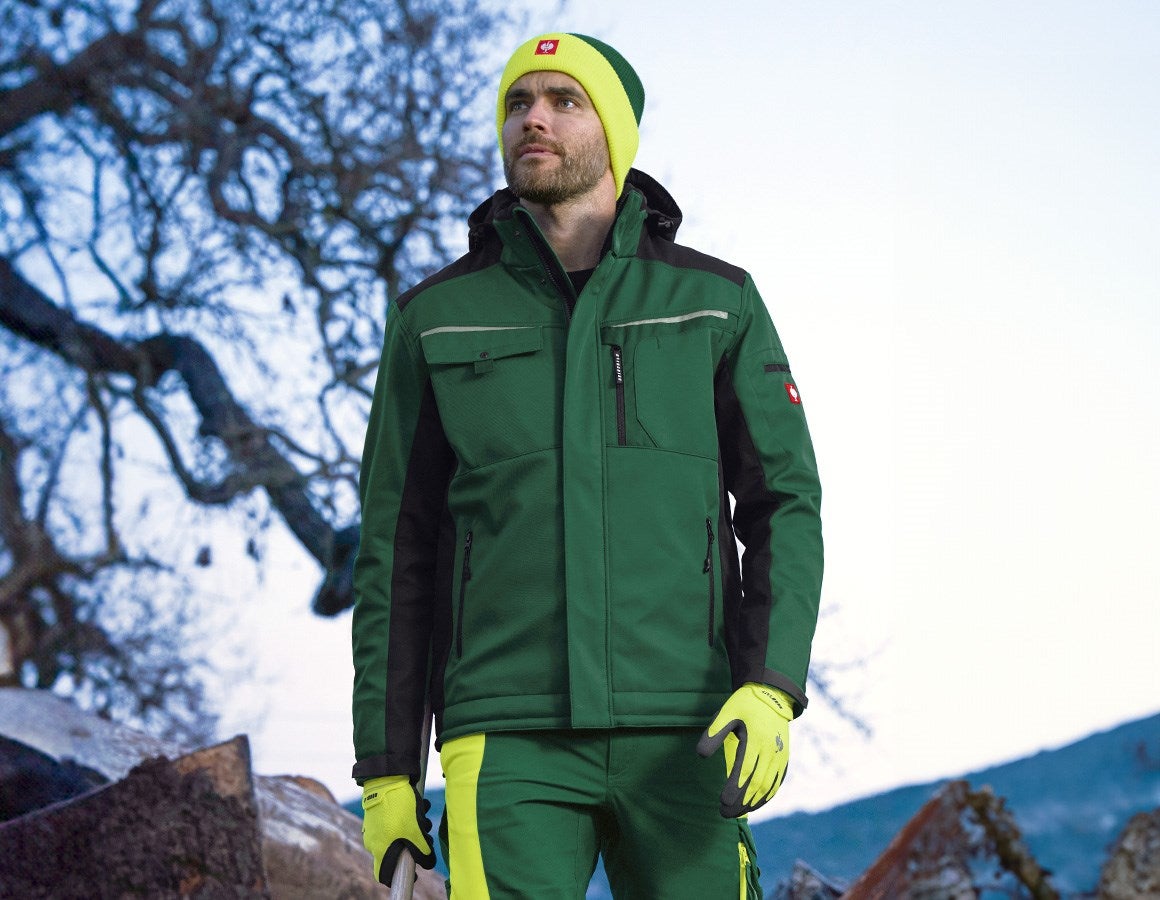 Main action image Softshell jacket e.s.motion green/black