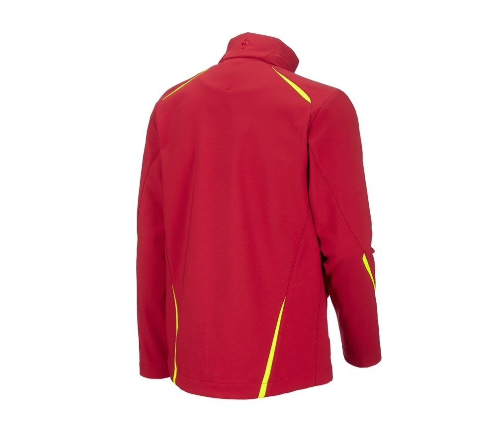 Secondary image Softshell jacket e.s.motion 2020 fiery red/high-vis yellow