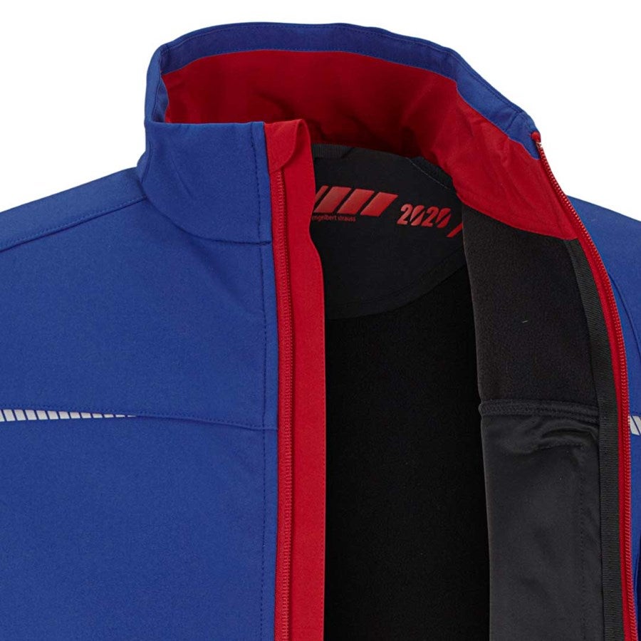 Detailed image Softshell jacket e.s.motion 2020 royalblue/fiery red