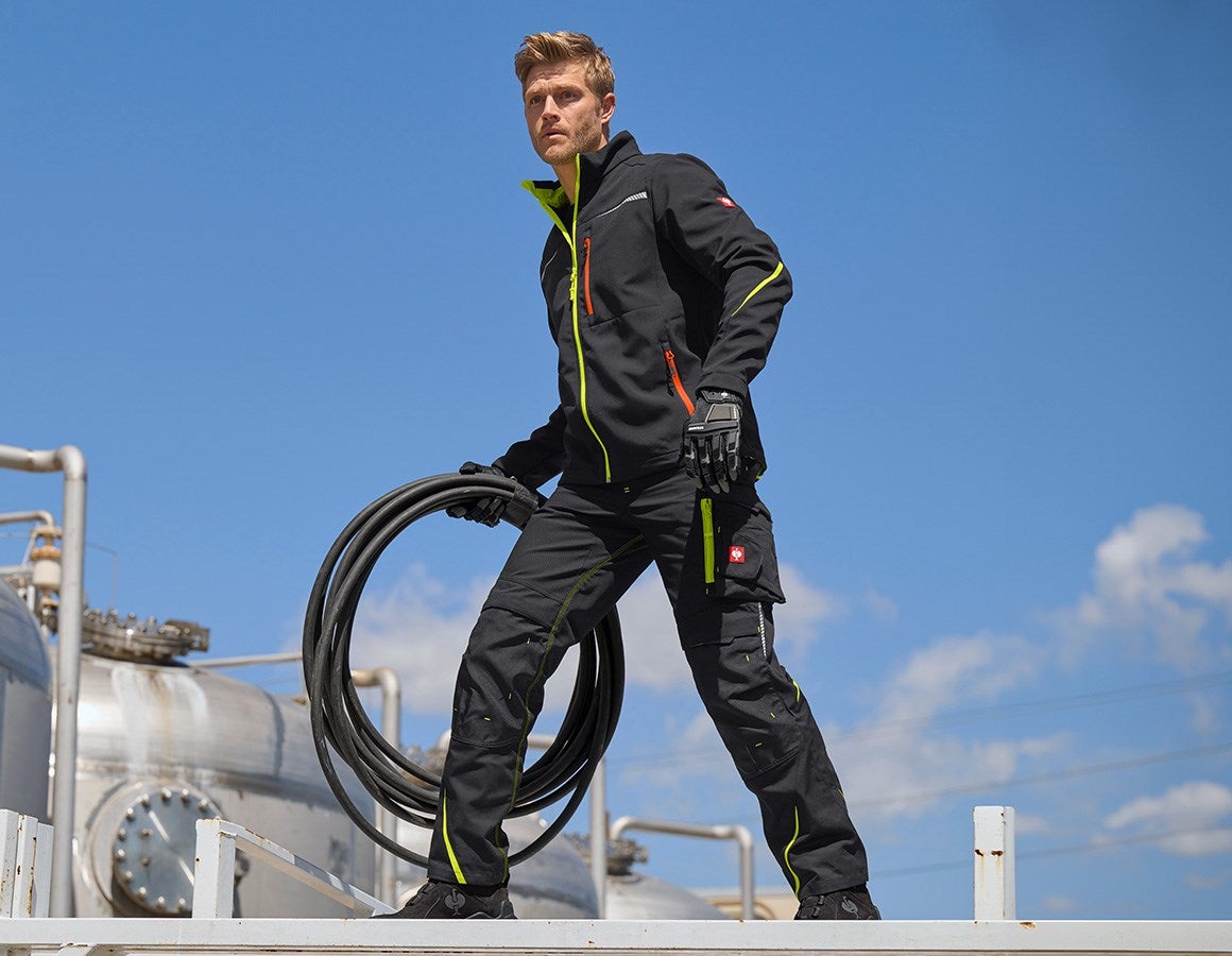Additional image 4 Softshell jacket e.s.motion 2020 black/high-vis yellow/high-vis orange