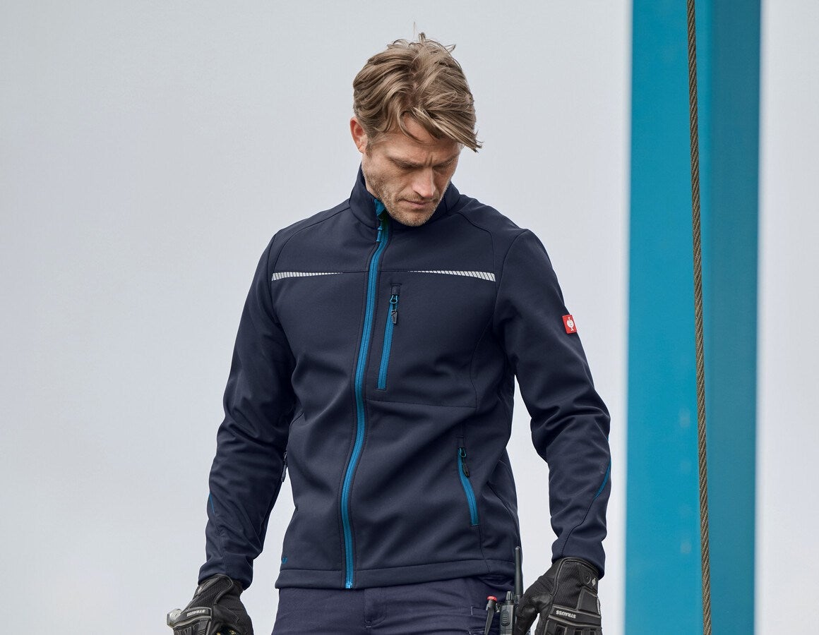 Main action image Softshell jacket e.s.motion 2020 navy/atoll