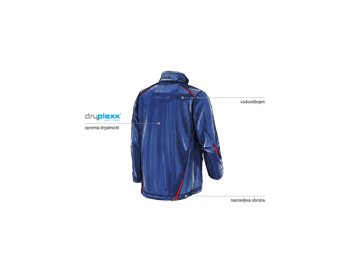 Additional image 2 Jakna Softshell e.s.motion 2020 živo modra/ognjeno rdeča