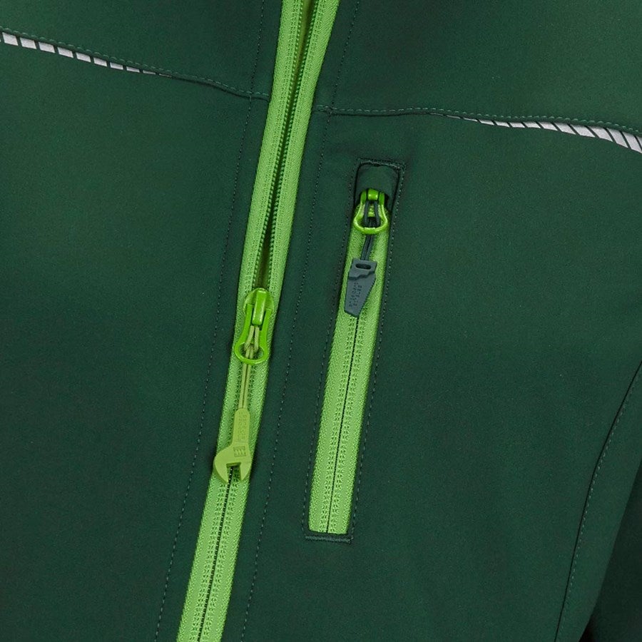 Detailed image Softshell jacket e.s.motion 2020, ladies' green/seagreen