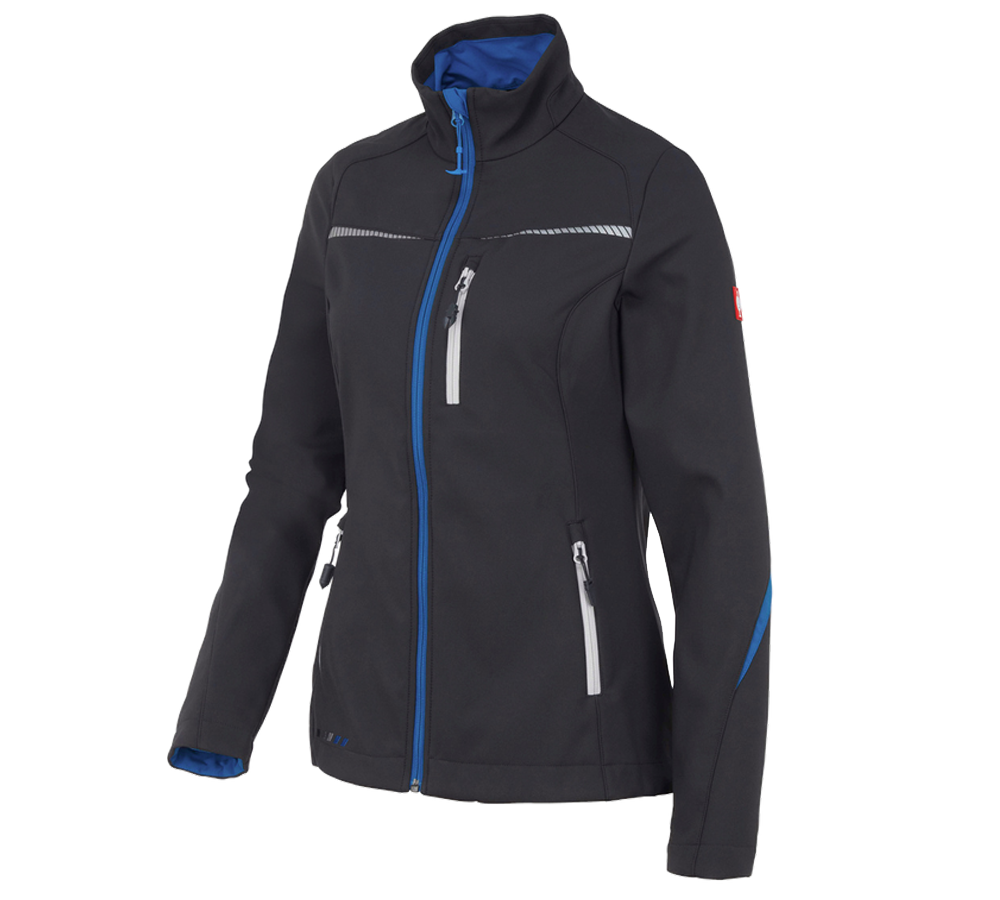 Primary image Softshell jacket e.s.motion 2020, ladies' graphite/gentianblue