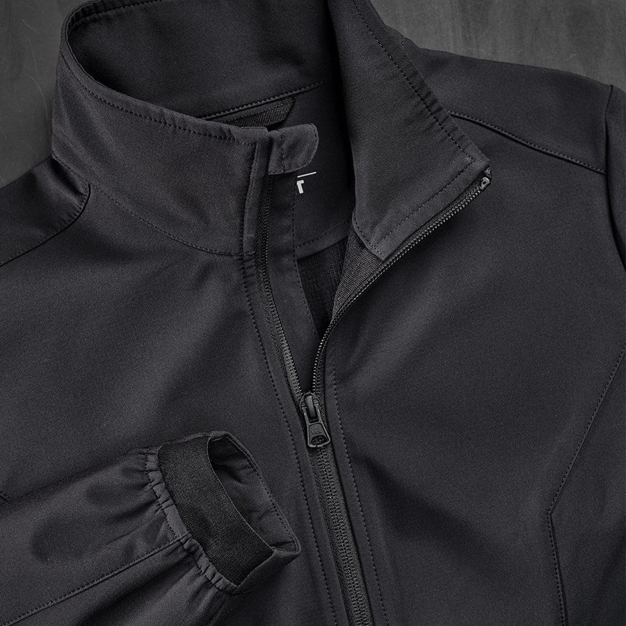 Detailed image Softshell jacket e.s.trail pure, ladies' black