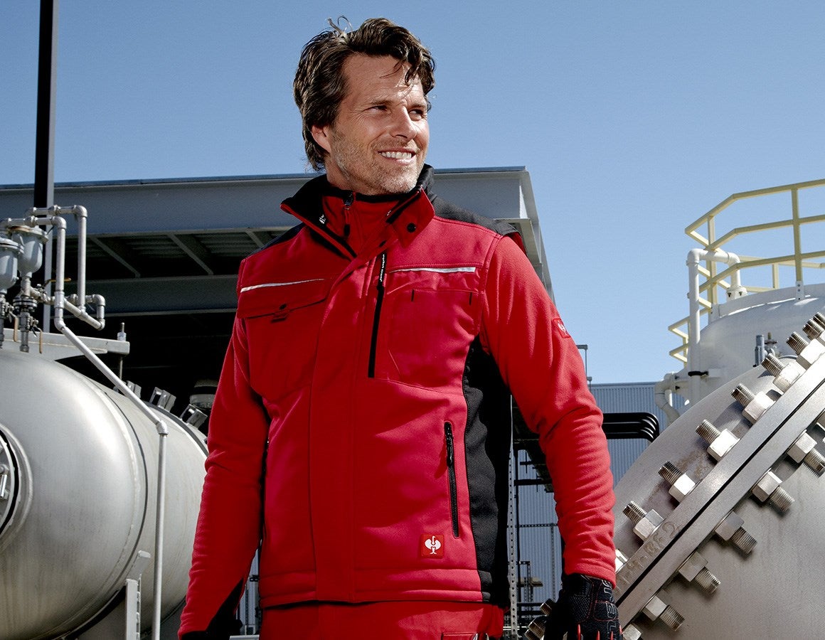 Main action image Softshell bodywarmer e.s.motion red/black