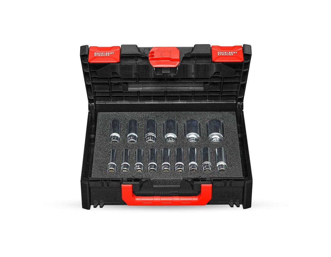 Primary image Socket wrench set 1/2" long in STRAUSSbox 118 midi 