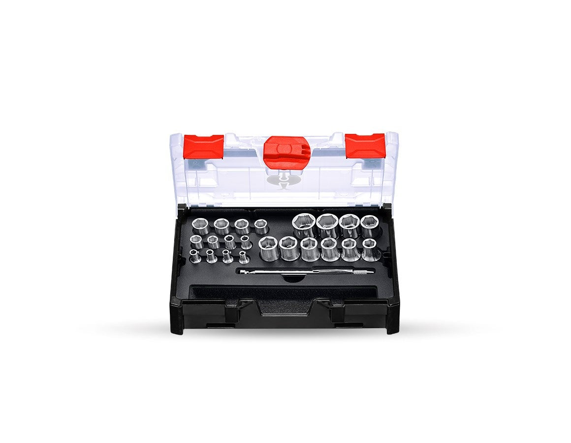 Primary image Socket wrench set power grip 1/2+1/4 in STRAUSSbox 