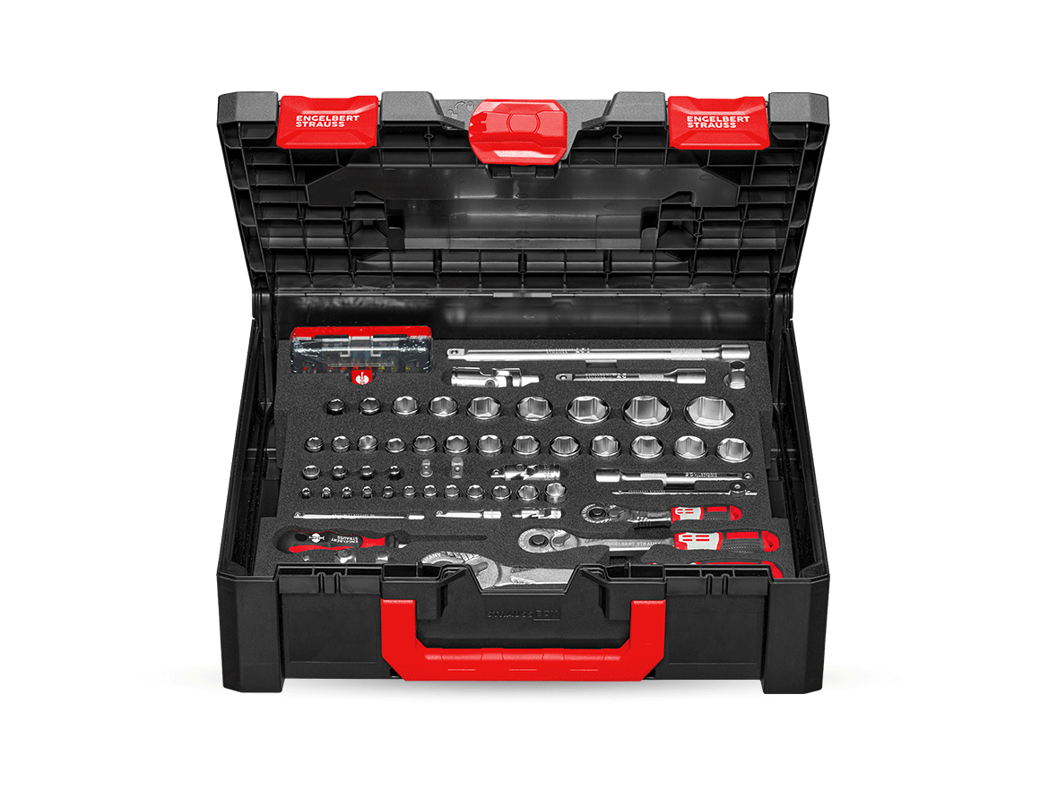Primary image Socket wrench set pro 1/4+3/8+1/2 in STRAUSSbox undefined