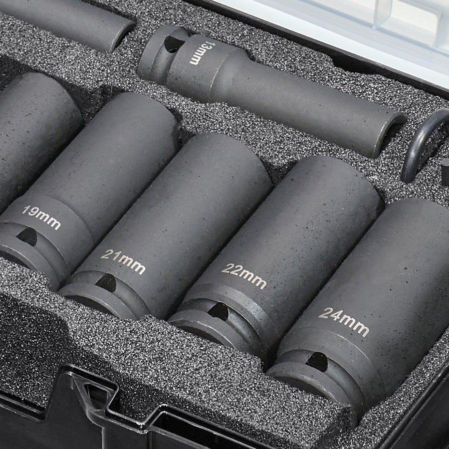 Detailed image Socket wrench set Impact 1/2" long in STRAUSSbox undefined
