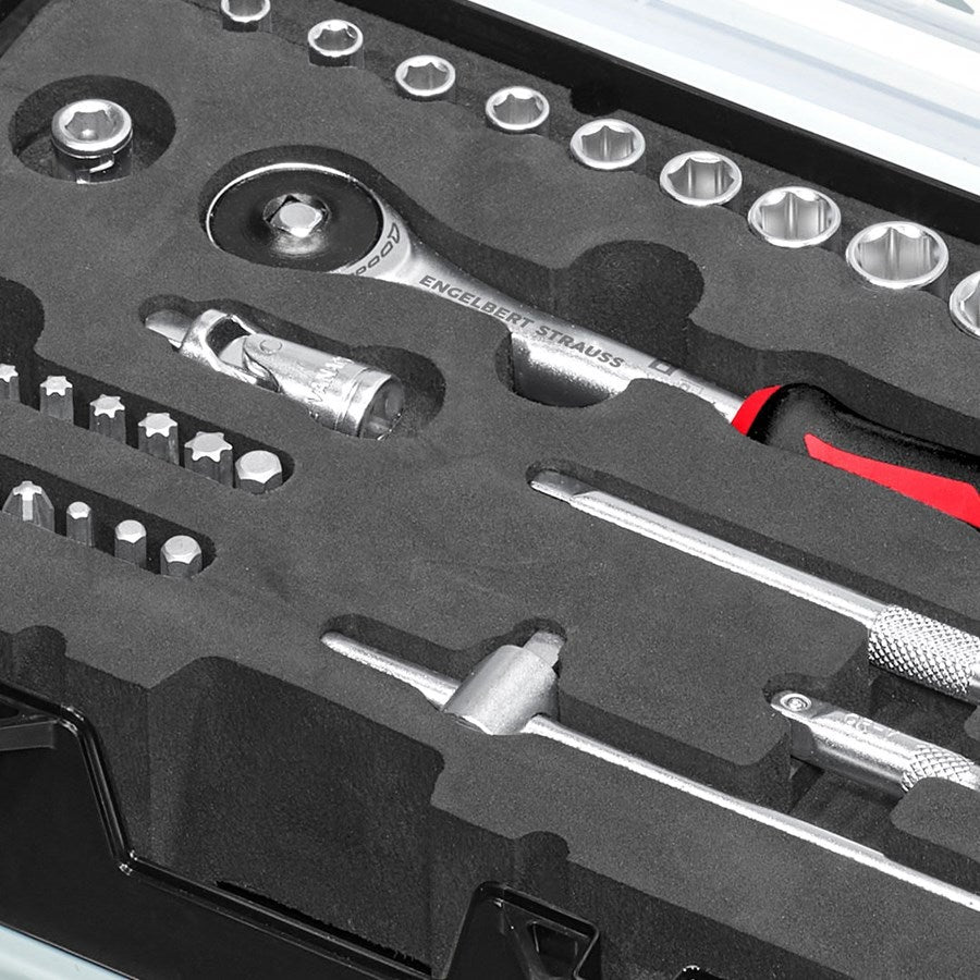 Detailed image Socket wrench set lockfix 1/4 in STRAUSSbox mini undefined