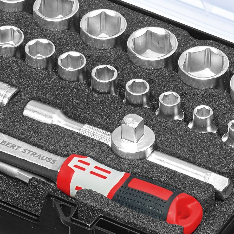 Detailed image Socket wrench set pro 3/8 in STRAUSSbox mini undefined