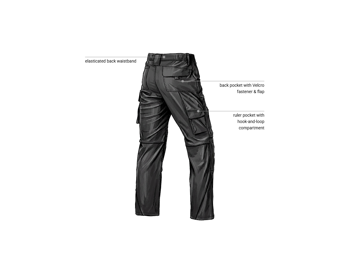 Additional image 2 Stretch trousers e.s.line.core black