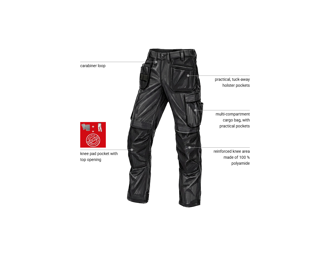 Additional image 1 Stretch Holster trousers e.s.line.core black